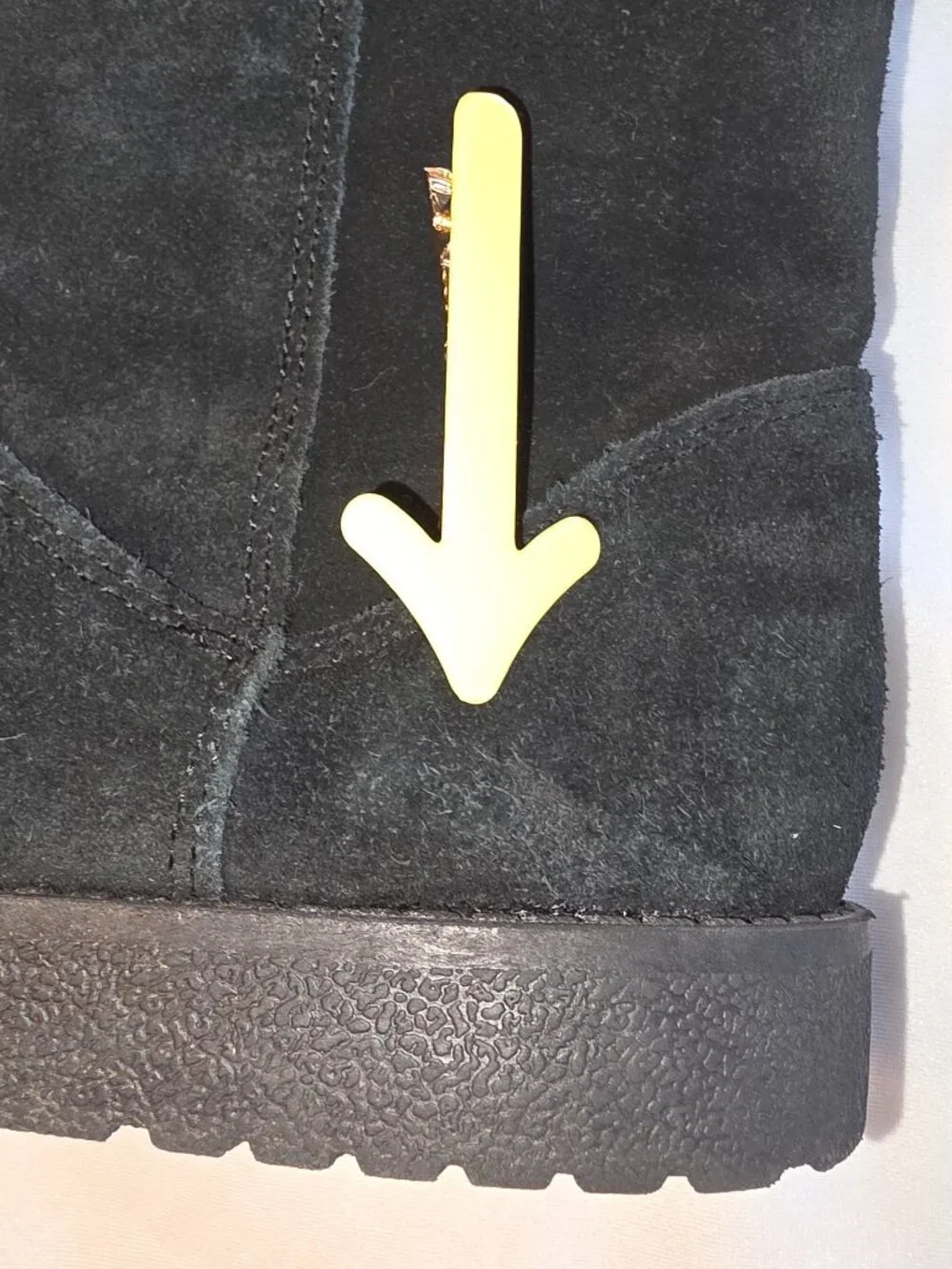 Black Suede Boots Faux Fur Lining Warm Cozy Winter Womens Sz 7 Shoes